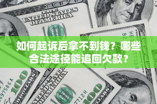 武汉如何起诉后拿不到钱？哪些合法途径能追回欠款？