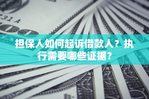 武汉担保人如何起诉借款人？执行需要哪些证据？