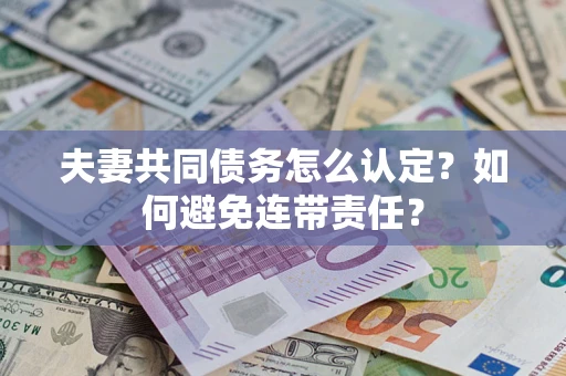 武汉夫妻共同债务怎么认定？如何避免连带责任？