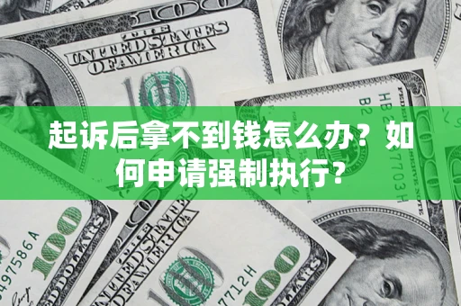 武汉起诉后拿不到钱怎么办？如何申请强制执行？
