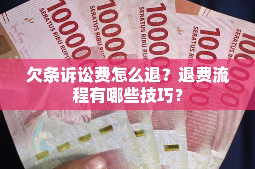 武汉欠条诉讼费怎么退？退费流程有哪些技巧？
